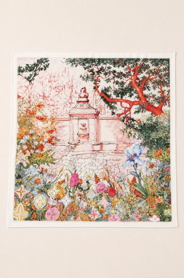 产品1-sku 花漫 14 Momme Silk Square Scarf · 65 × 65 cm