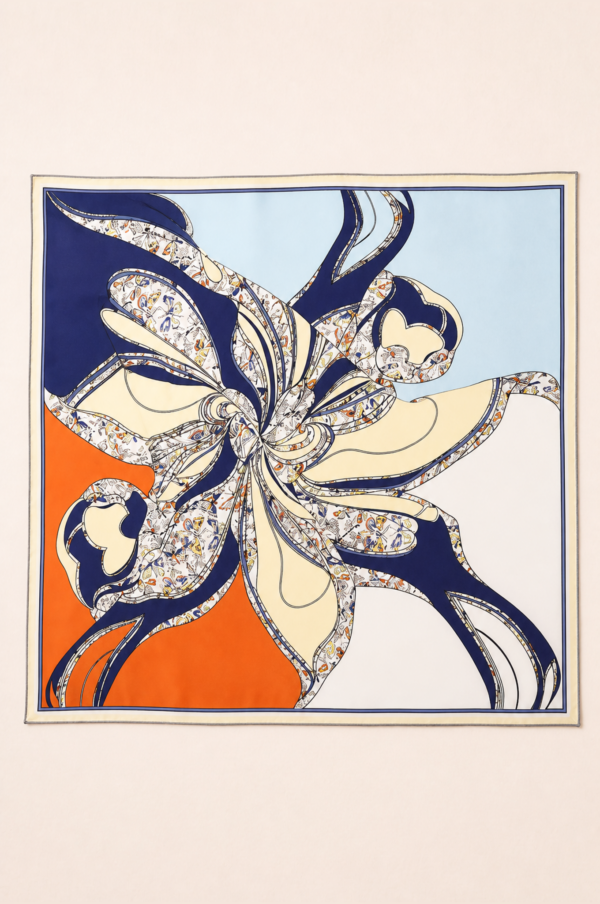 产品1-sku 金缕柔霞 14 Momme Silk Square Scarf · 65 × 65 cm