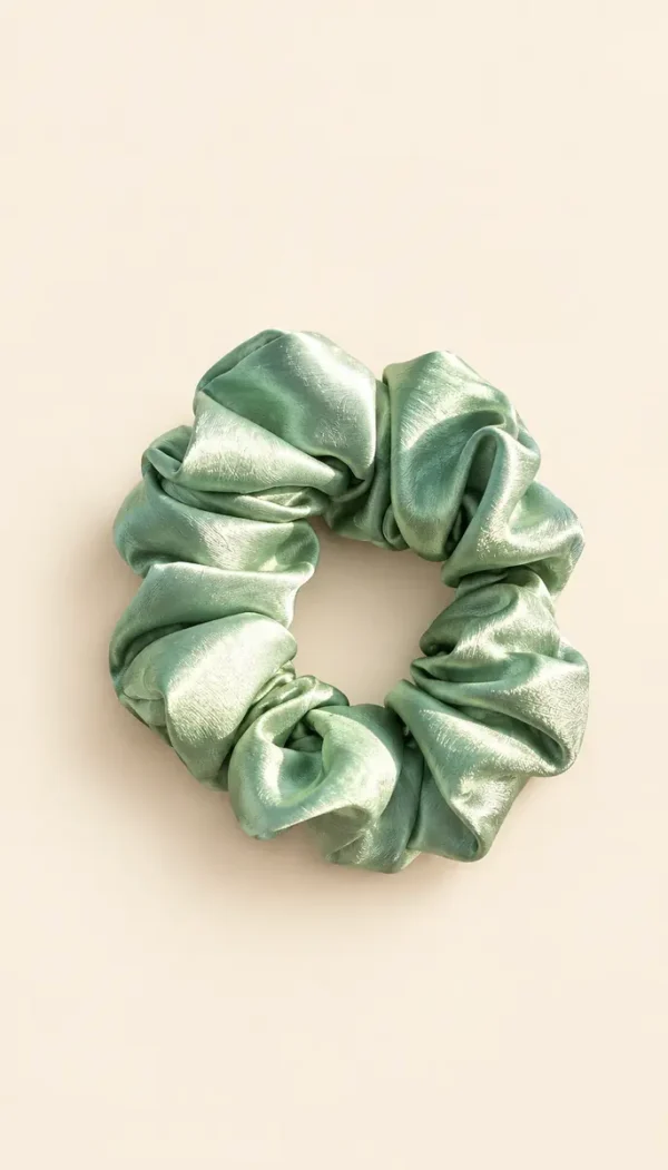 Olive 22 momme 4 cm mulberry silk scrunchie