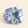 Sky blue 22 momme 4 cm mulberry silk scrunchie