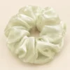 Blue gray 22 momme ruched 5 cm mulberry silk scrunchie Blue gray 22 momme ruched 5 cm mulberry silk scrunchie