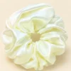 Khaki 22 momme ruched 5 cm mulberry silk scrunchie Khaki 22 momme ruched 5 cm mulberry silk scrunchie