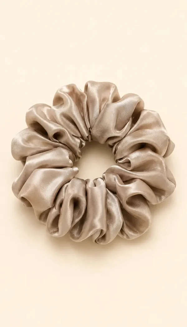 Lilac 22 momme ruched 5 cm mulberry silk scrunchie Lilac 22 momme ruched 5 cm mulberry silk scrunchie