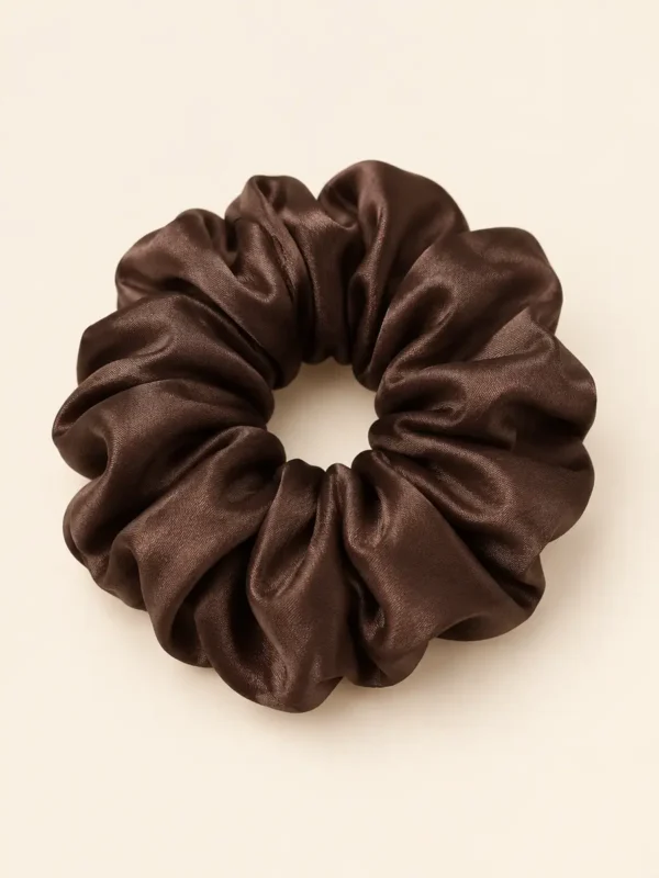 Pink 22 momme ruched 5 cm mulberry silk scrunchie